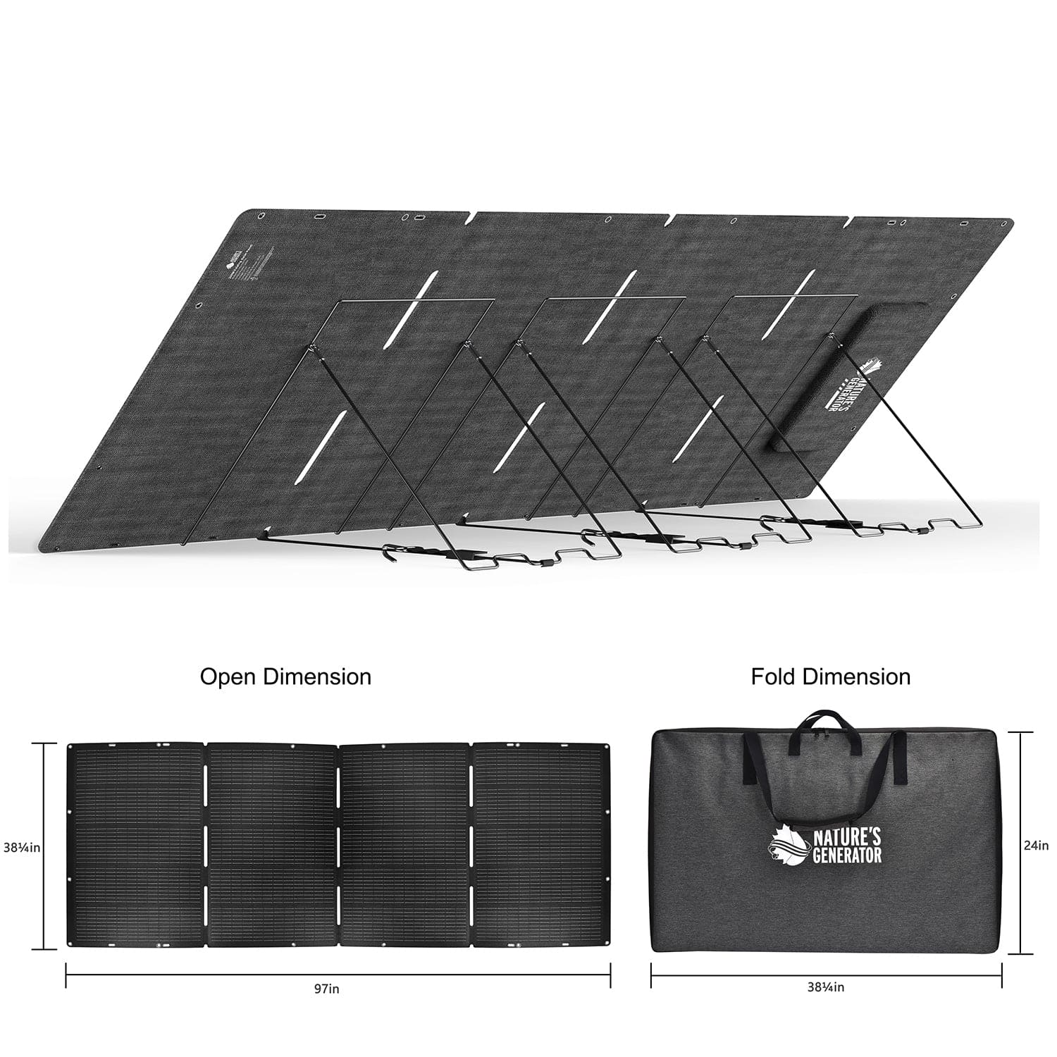 Generador de litio 6000 Nature's Generator con panel solar
