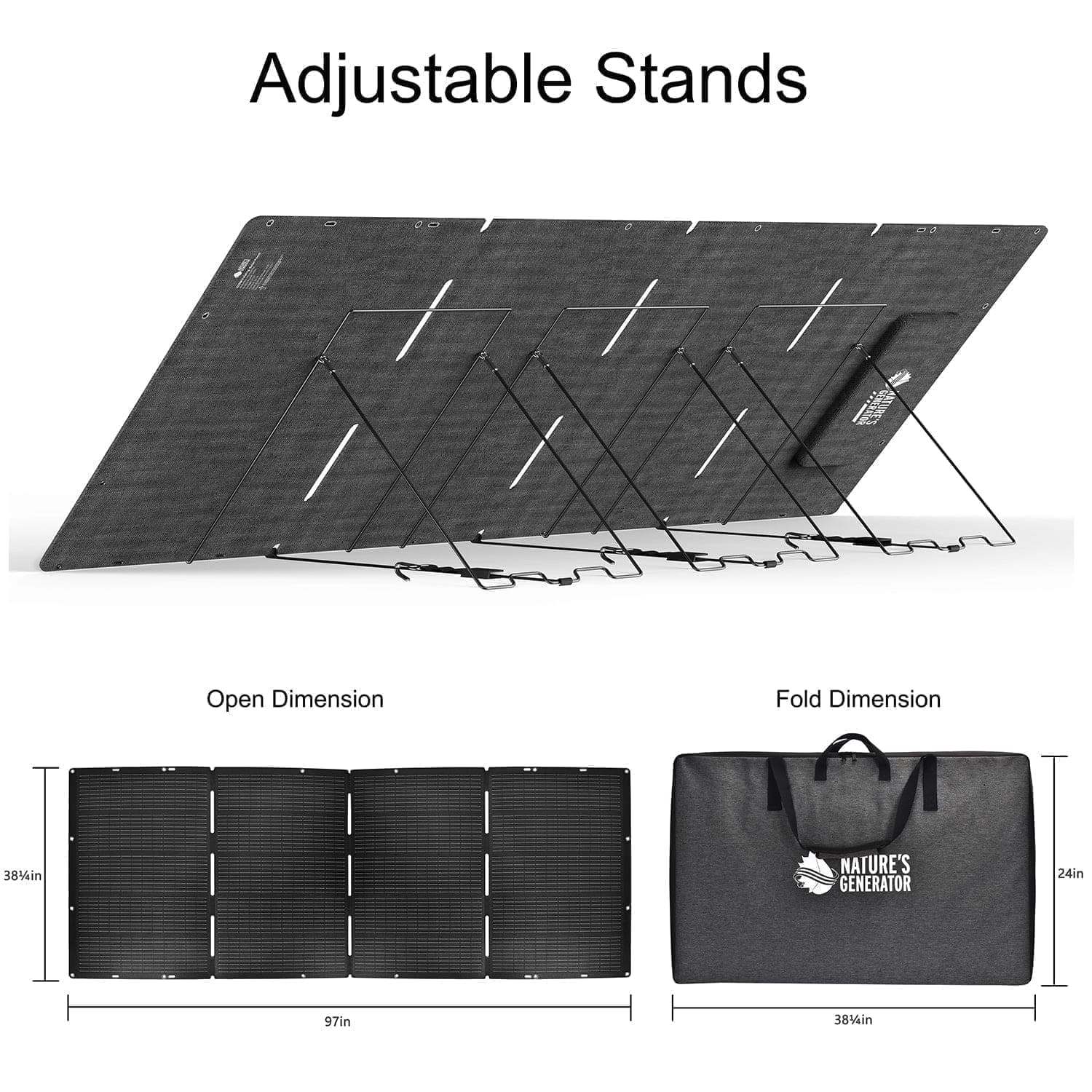 Panel solar plegable de 400 W de Nature's Generator