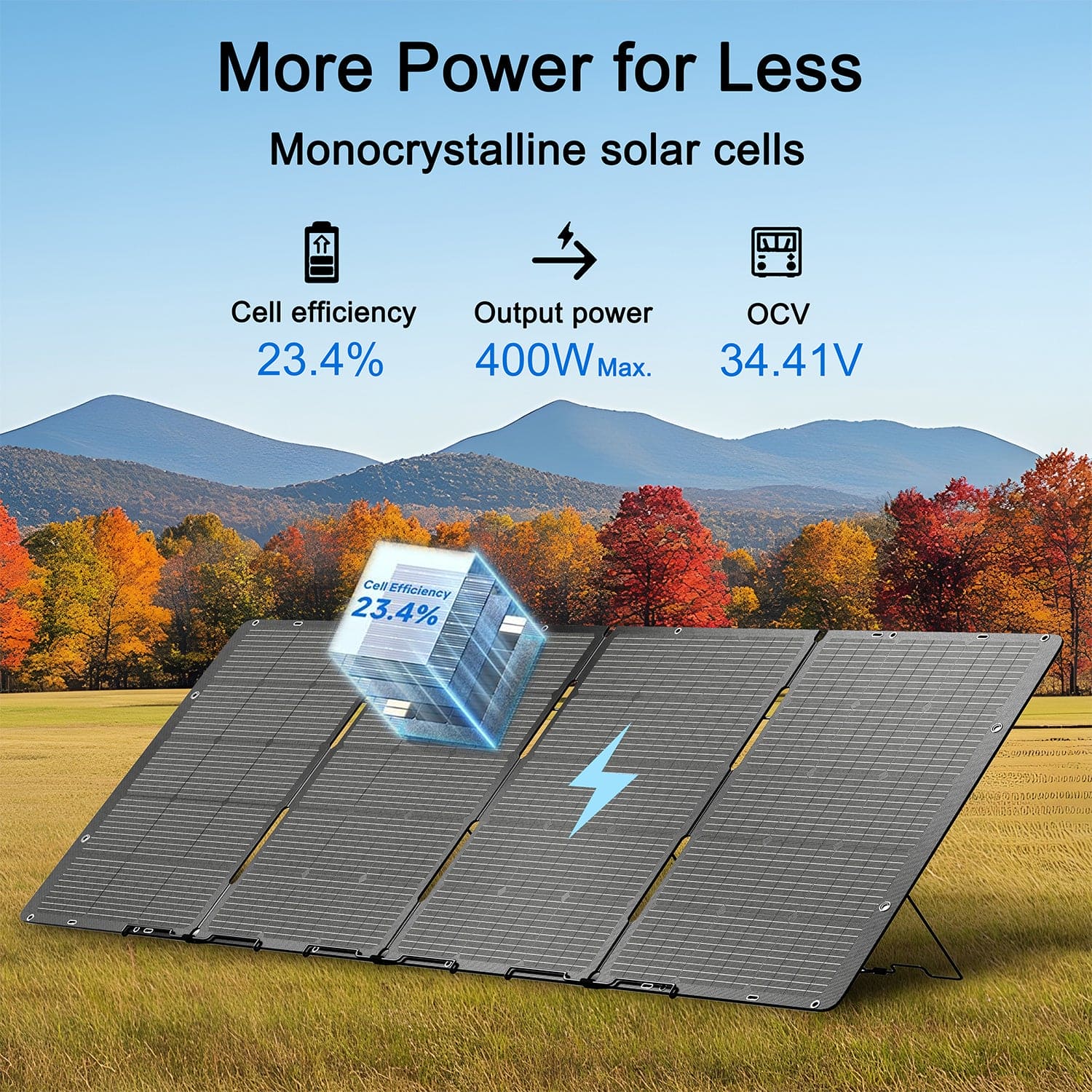 Panel solar plegable de 400 W de Nature's Generator