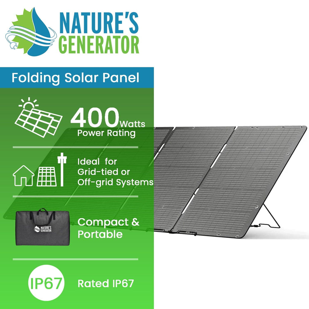Panel solar plegable de 400 W de Nature's Generator