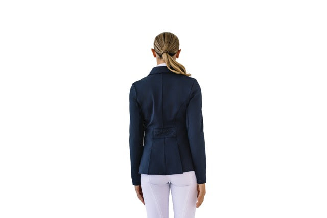 Ladies Shine Dressage Show Coat - Black