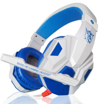 Auriculares de juego Pu mind pc780 negros azules con micrófono para computadora y voz YY, auriculares con luz negra y azul