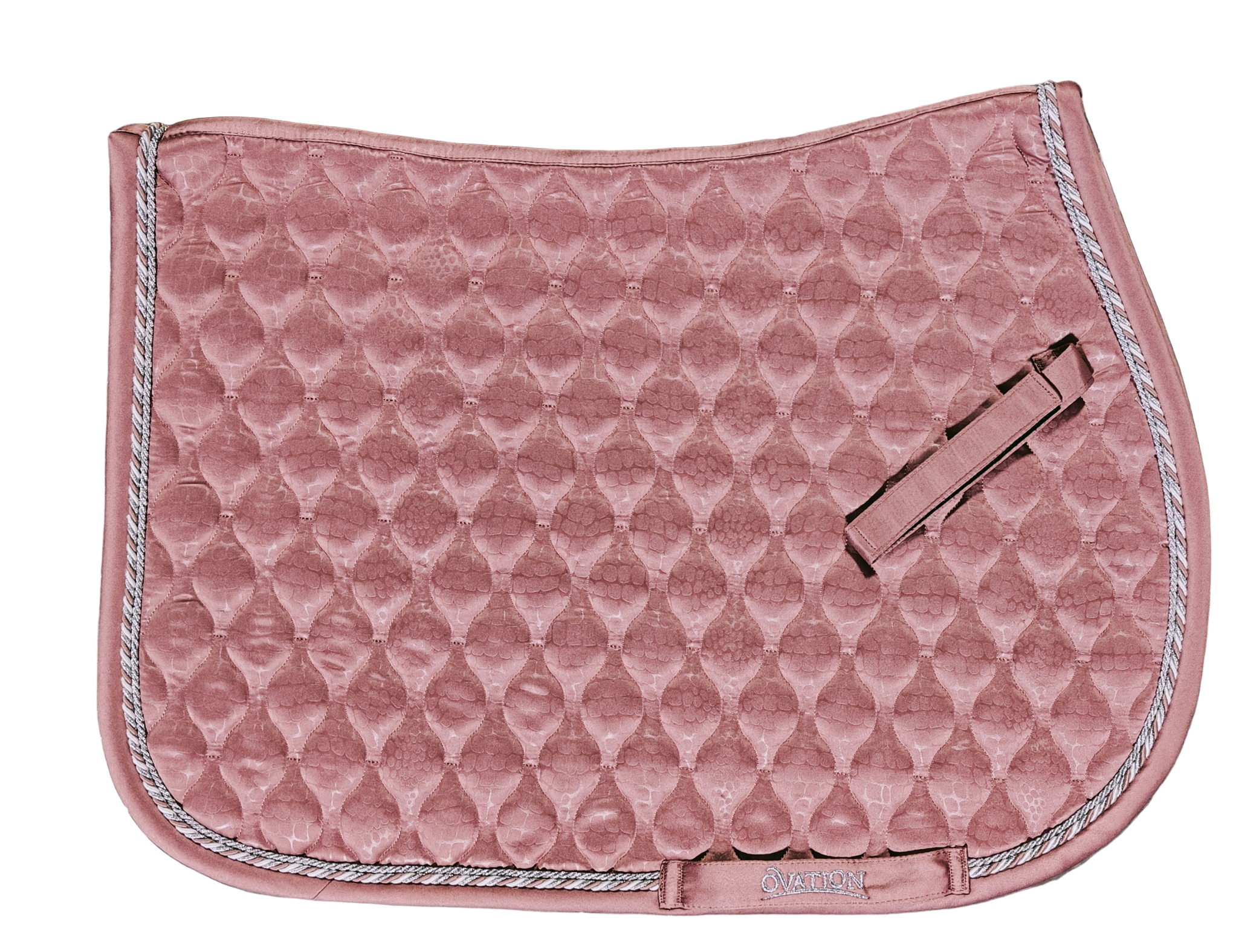 Embossed Leopard Satin All-Purpose Saddle Pad - Muted Clay