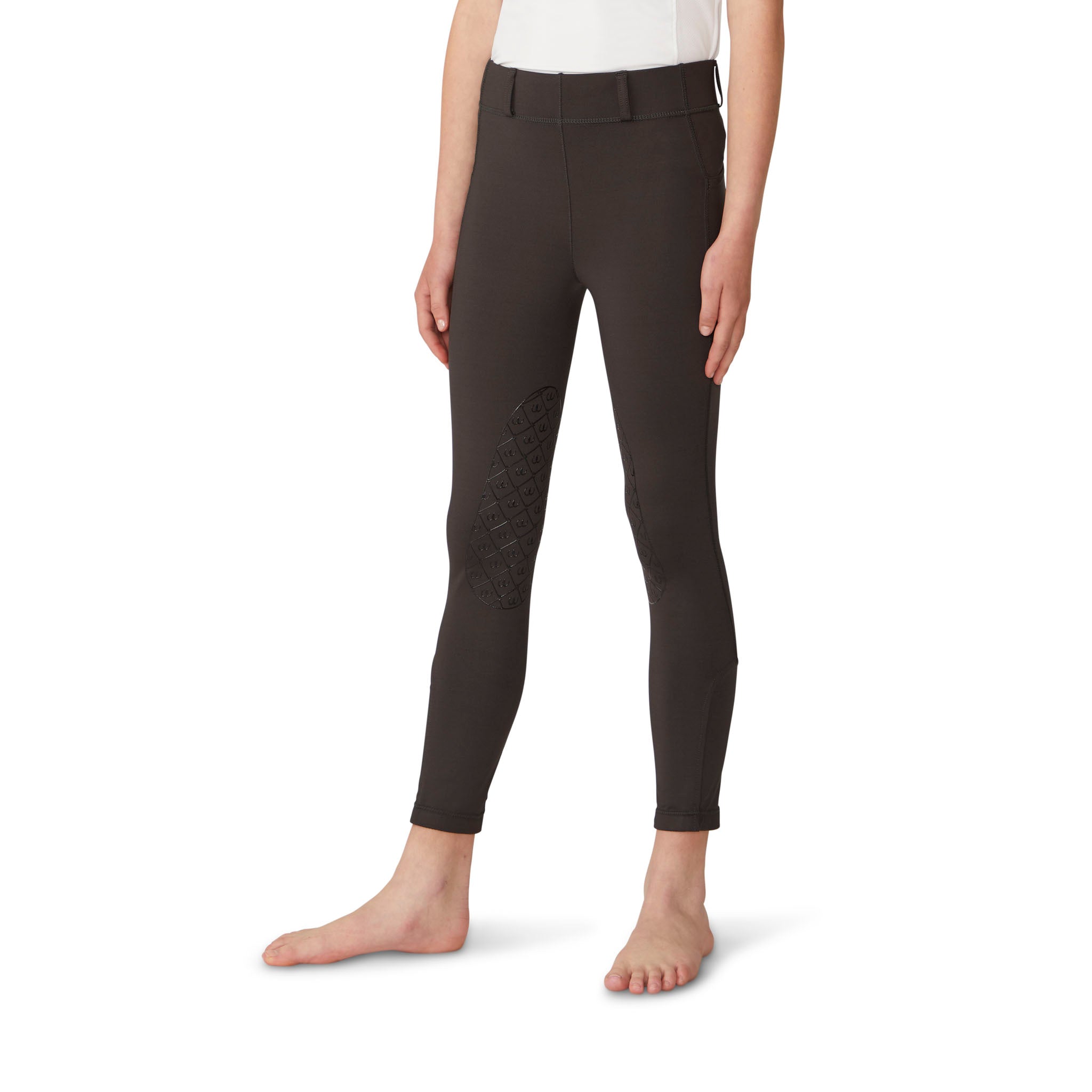 Kids' Aerowick Pull On Silicone Knee Patch Breech - Charcoal