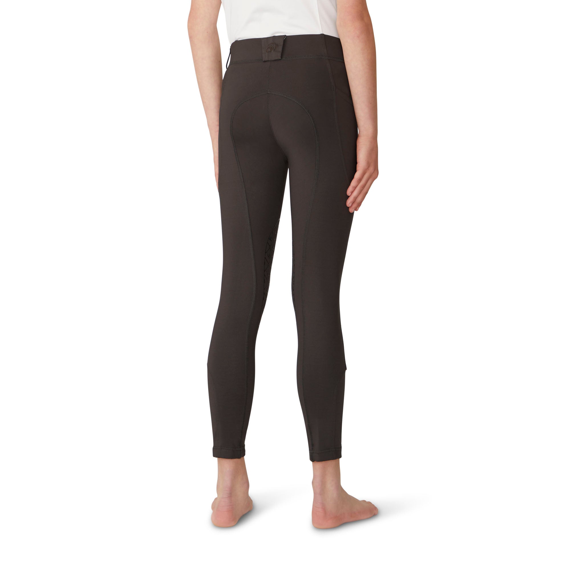 Kids' Aerowick Pull On Silicone Knee Patch Breech - Charcoal