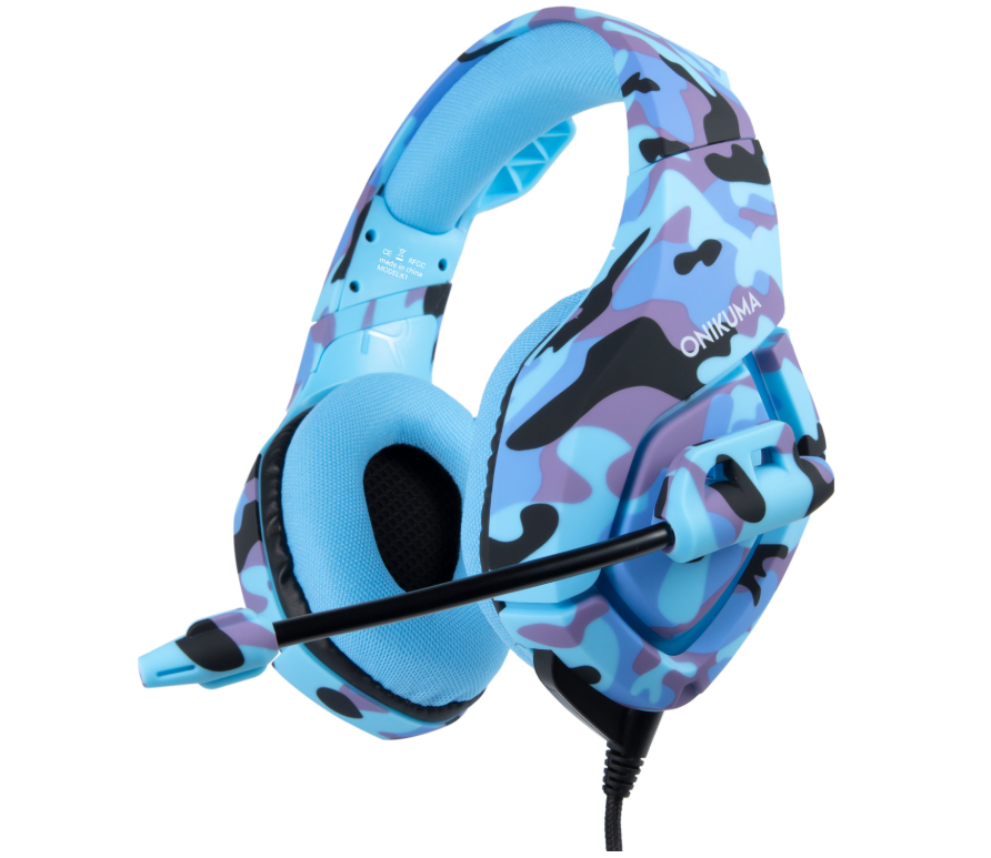 Auriculares para juegos con camuflaje de destrucción