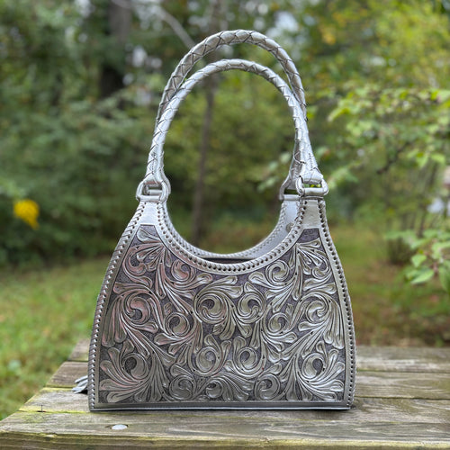 ALLE Hand-Tooled Leather Hobo Bag "LUNA" more Colors