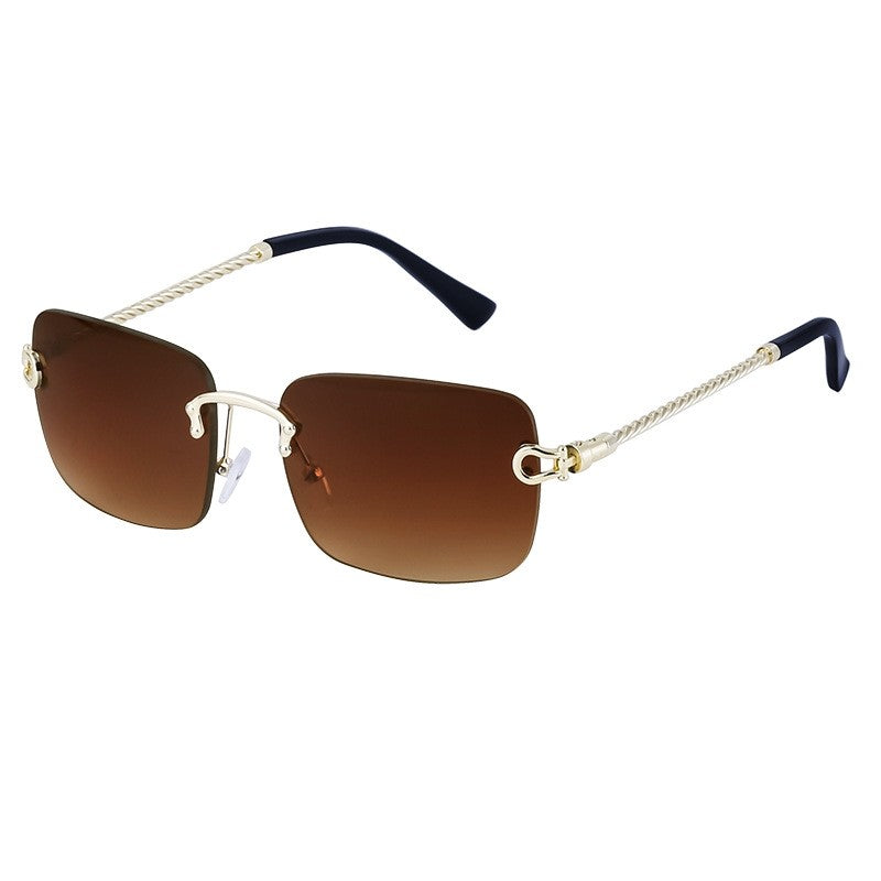 Fashionable Rimless Cut-Edge Sunglasses For Men