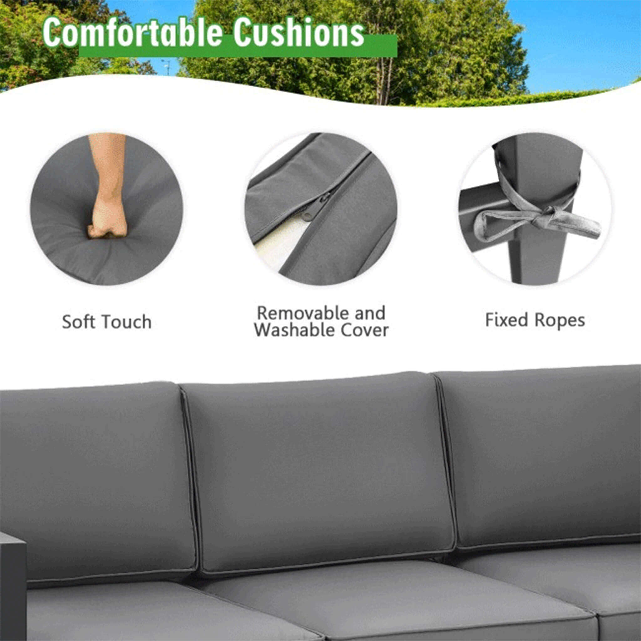 Juego de muebles de exterior de aluminio de primera calidad Alora de 4 piezas para patio trasero y piscina (SAK73532)