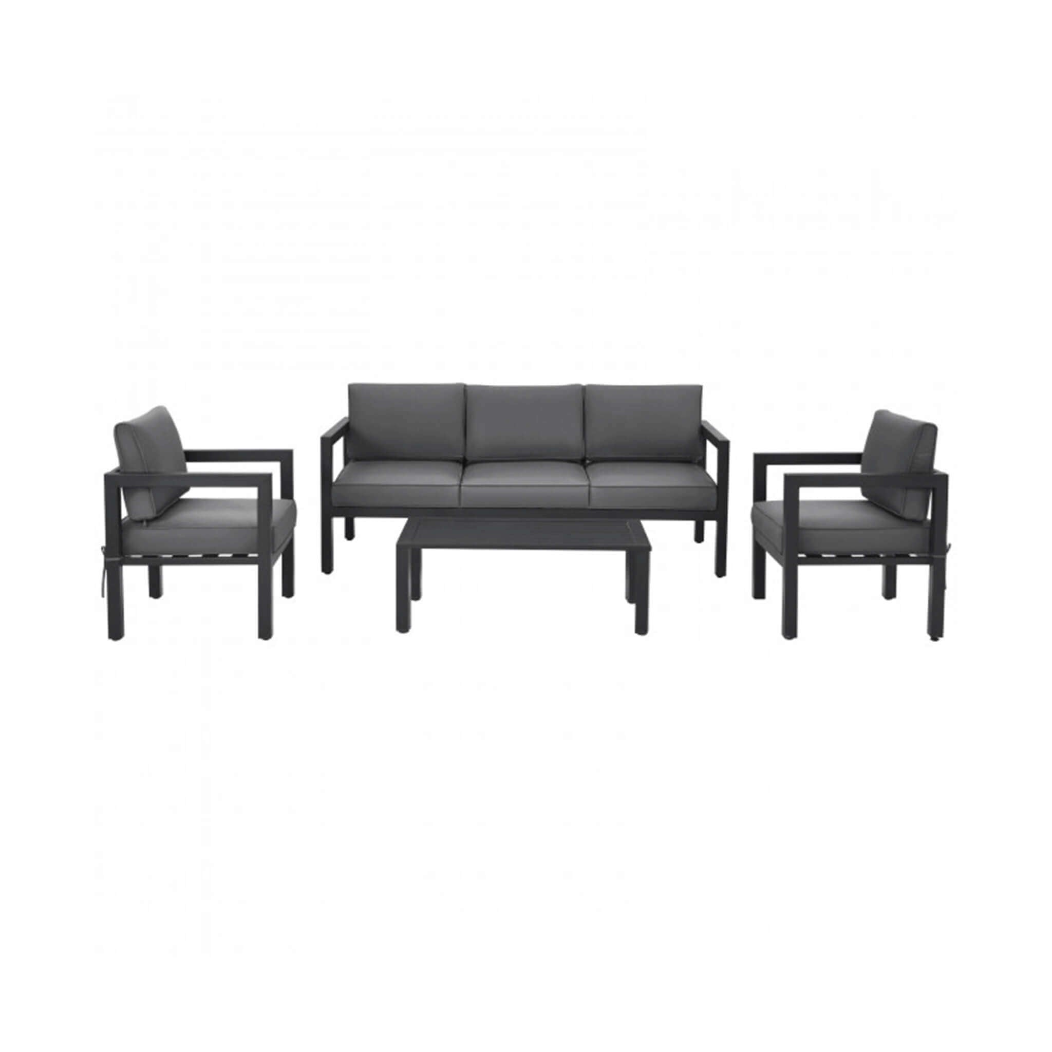 Juego de muebles de exterior de aluminio de primera calidad Alora de 4 piezas para patio trasero y piscina (SAK73532)