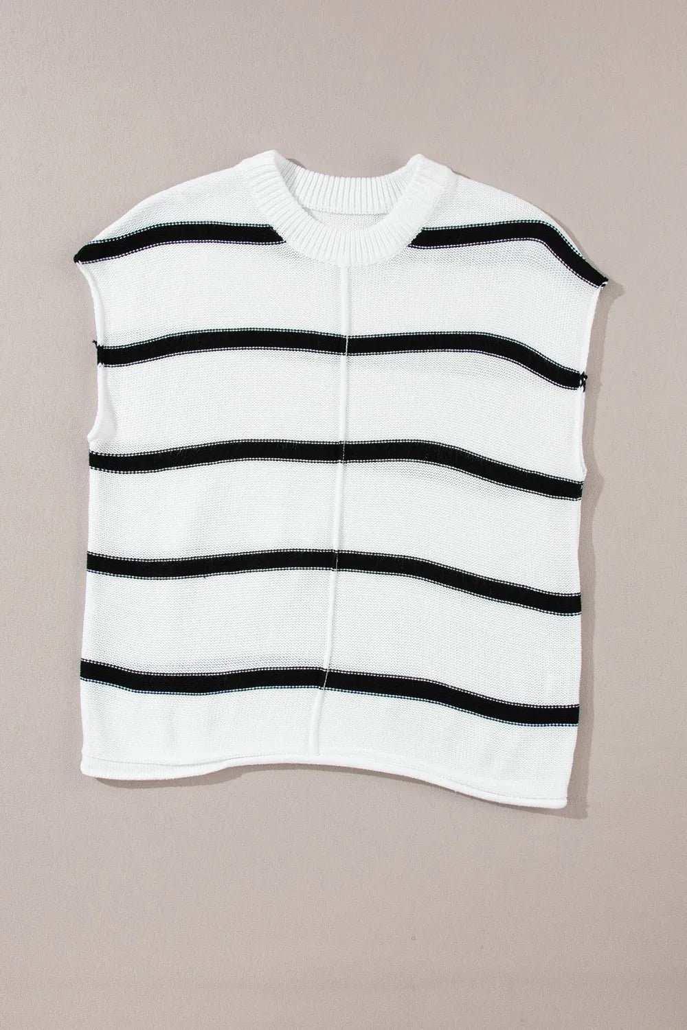 Striped Batwing Sleeve Knit Top