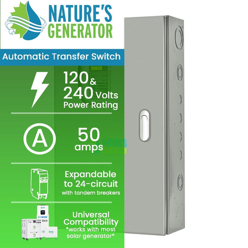 Interruptor de transferencia automático para generador de 50A