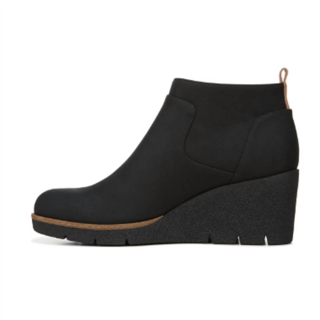 Women's Faux Leather Bianca Wedge Bootie Shoes