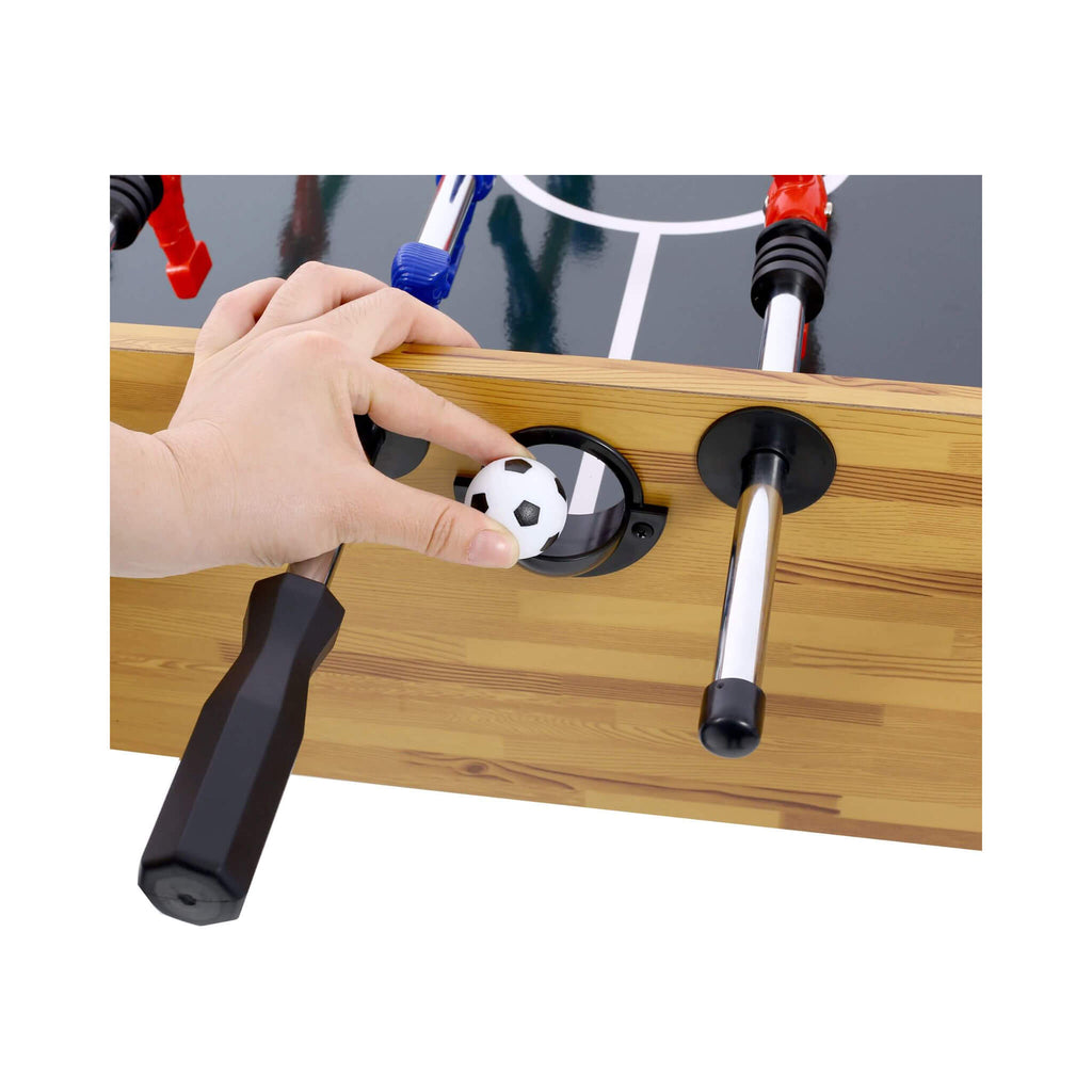 Mesa de futbolín de cerezo huracán de 54 pulgadas con accesorios (SAK38651)