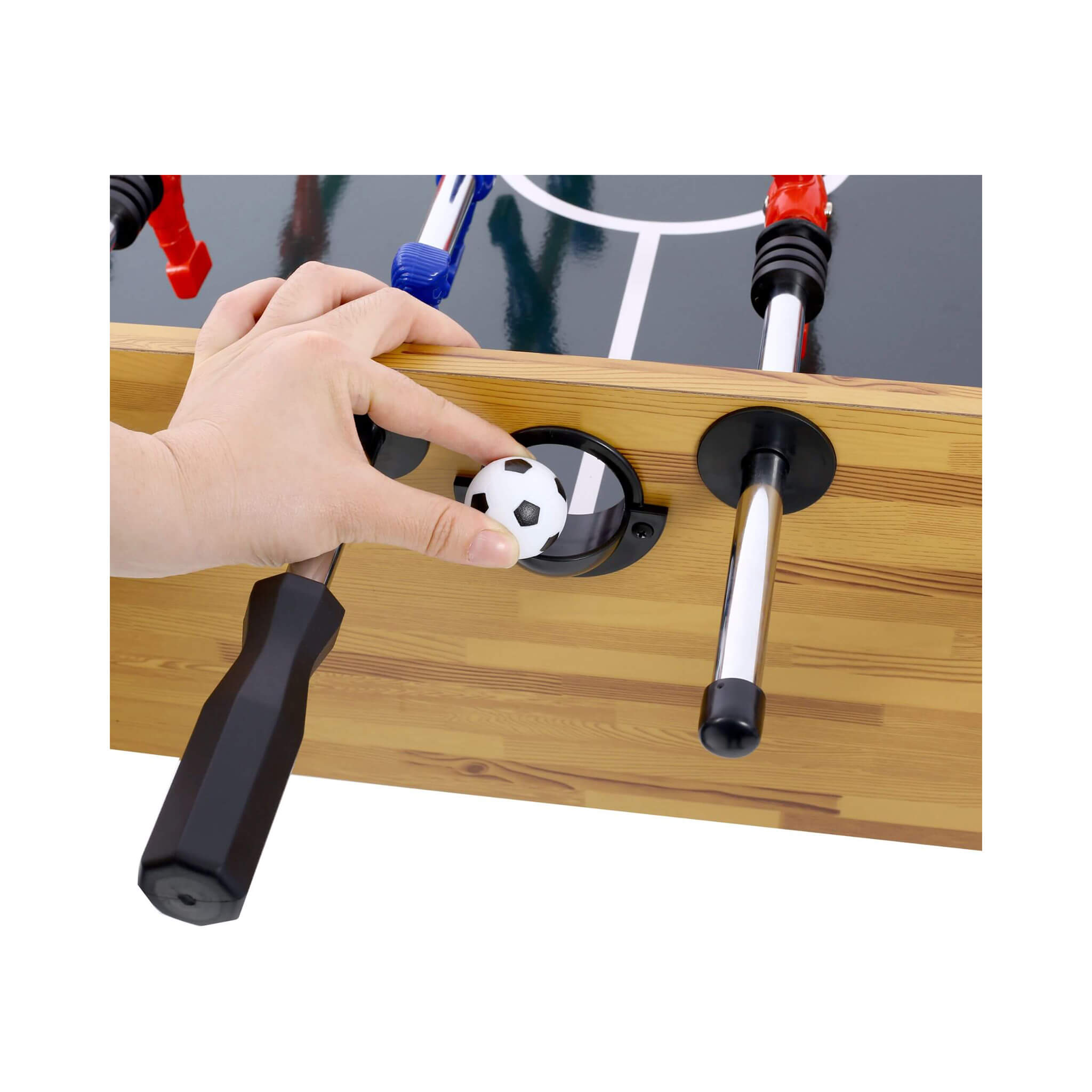 Mesa de futbolín de cerezo huracán de 54 pulgadas con accesorios (SAK38651)