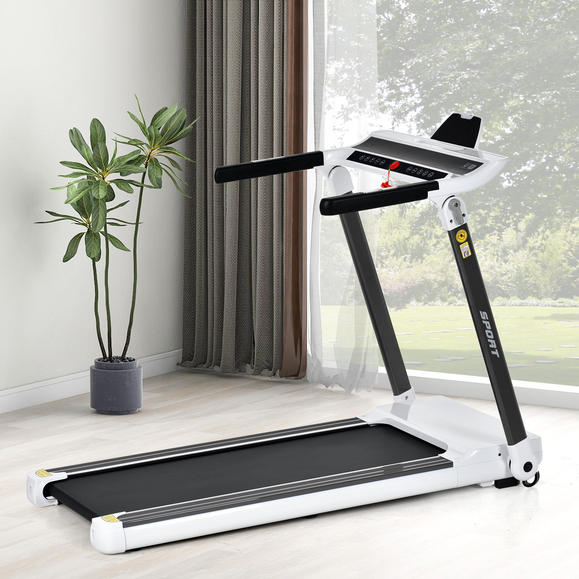 Cinta de Correr de Cardio para Casa, Portátil y Compacta Rovix con Motor Eléctrico de 3.5HP y Altavoces Bluetooth (SAK32416)