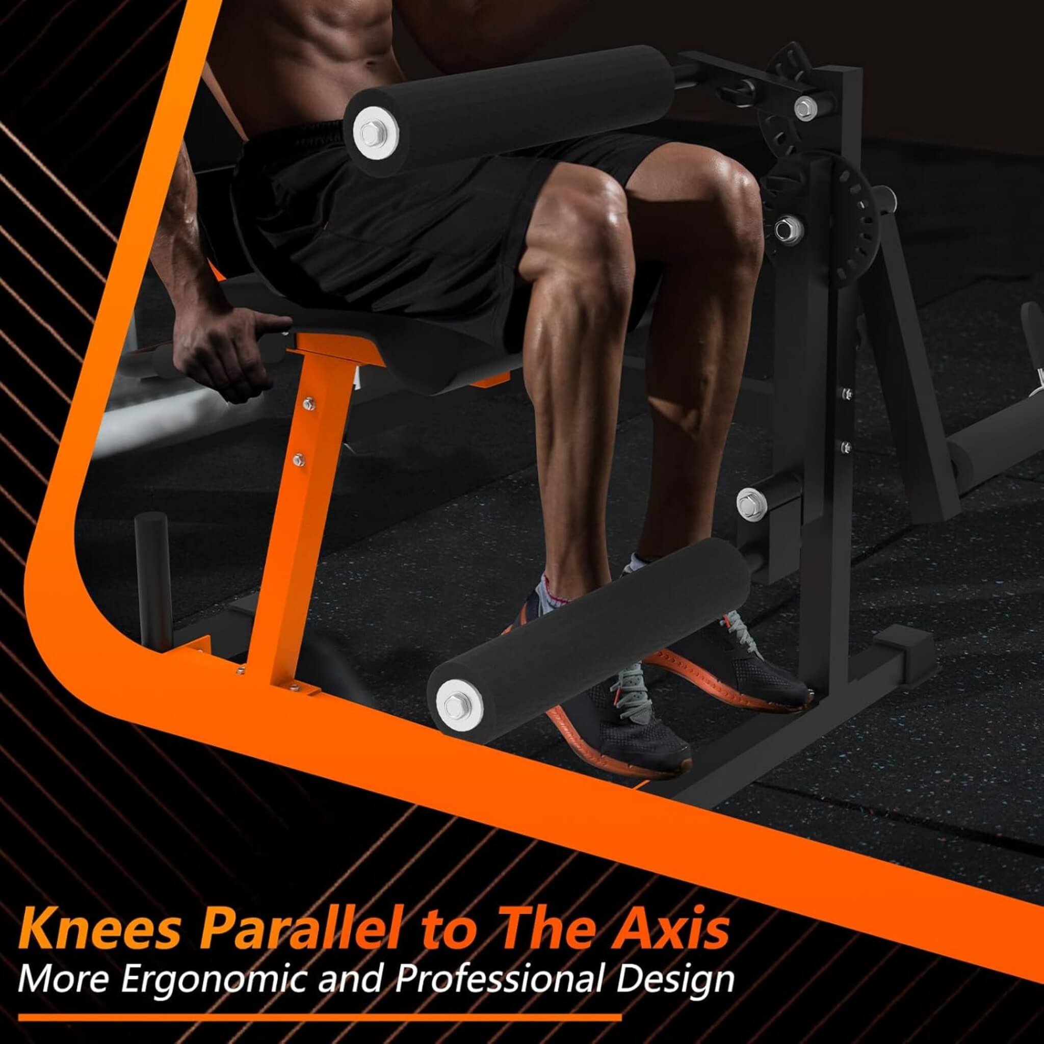 Máquina de extensión y curl de pierna para tren inferior Rovix 550LBS ajustable (SAK16390)