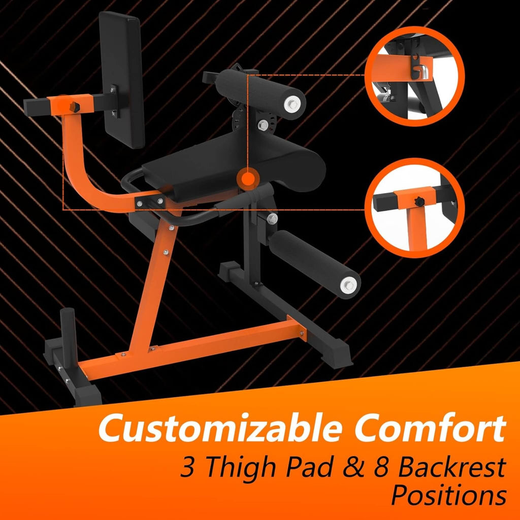 Máquina de extensión y curl de pierna para tren inferior Rovix 550LBS ajustable (SAK16390)