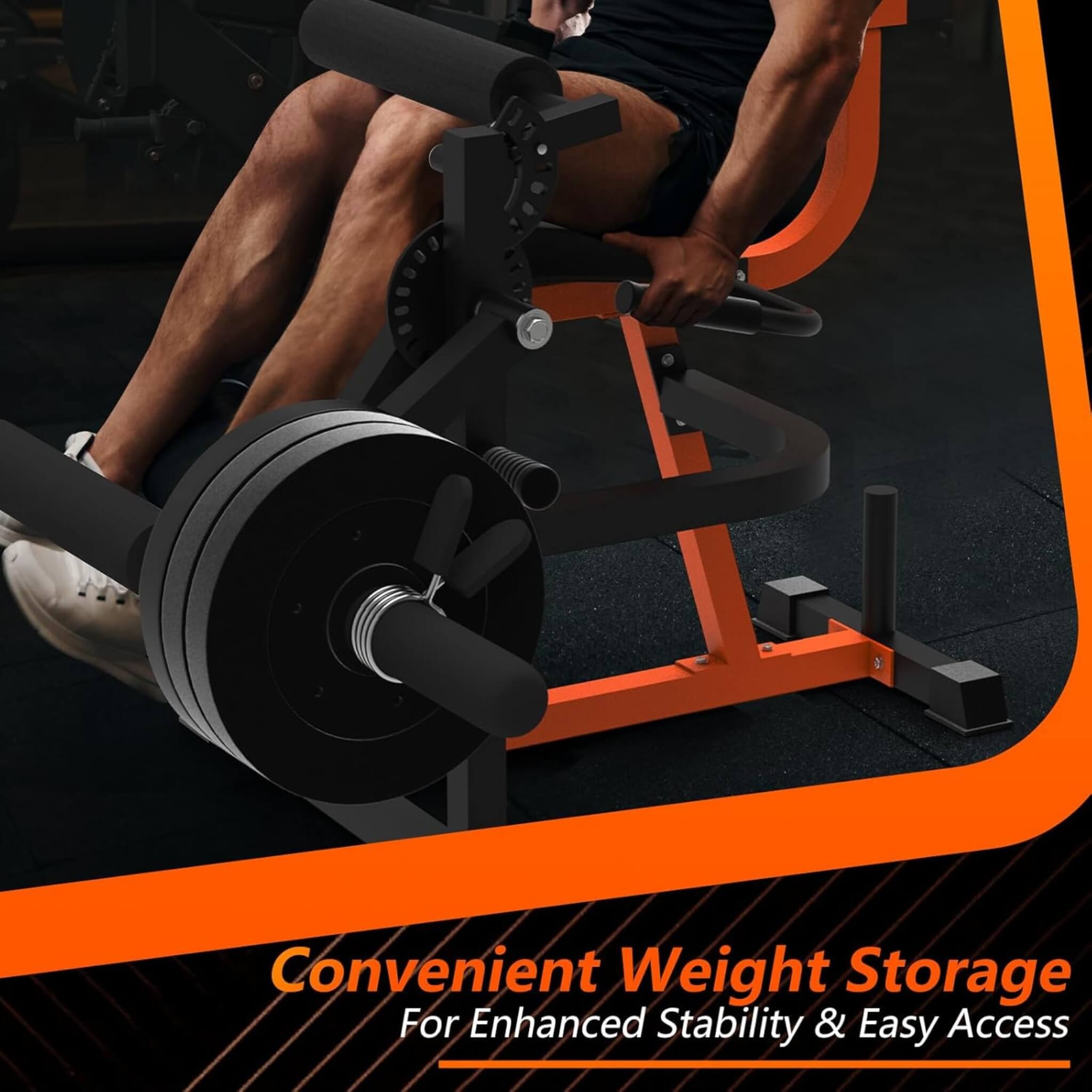 Máquina de extensión y curl de pierna para tren inferior Rovix 550LBS ajustable (SAK16390)