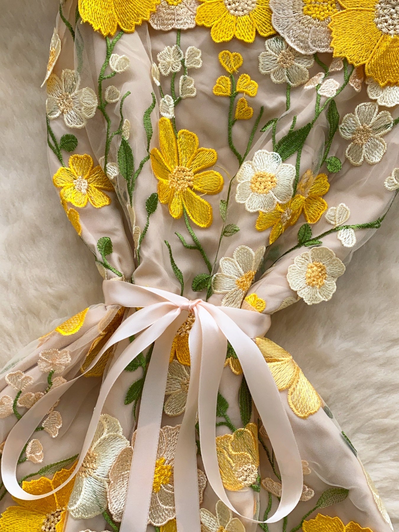 Floral Tie Waist Mini Dress