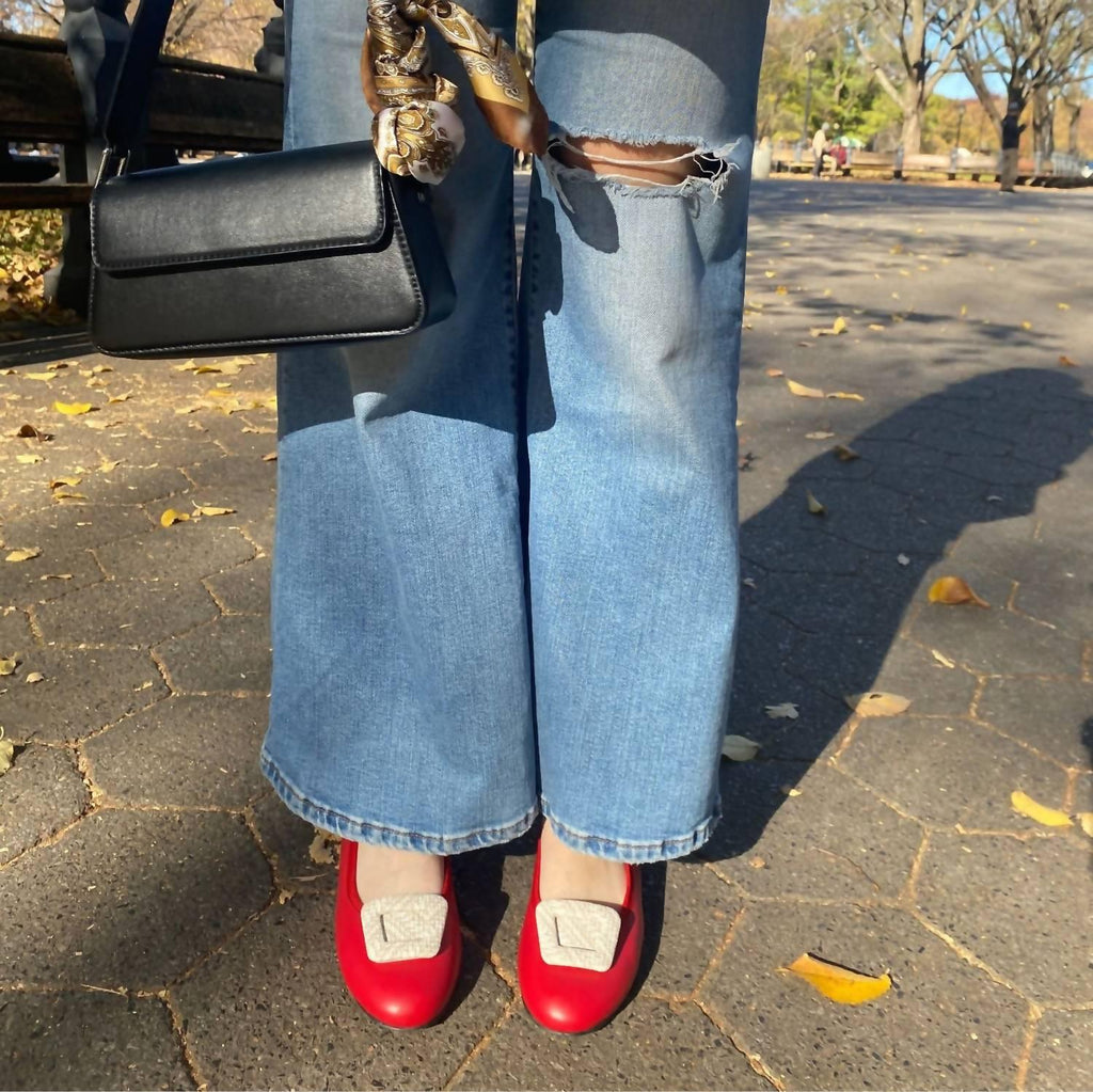 Zapatos planos tipo bailarina para mujer