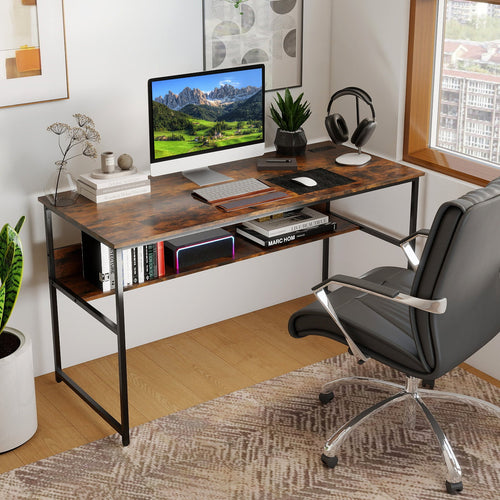 55 x 24 inch Computer Desk with Power Outlets and USB Ports