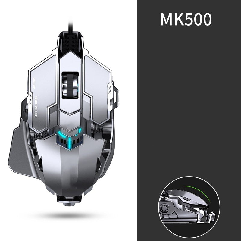Ratón Forerunner Esports Gaming con cable mecánico macro de metal pesado silencioso