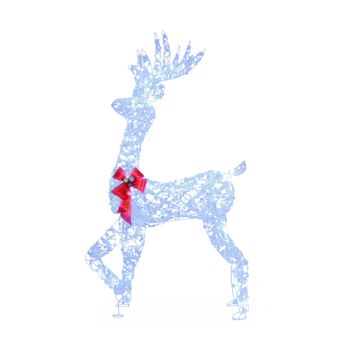 5 Feet Pre-Lit Christmas Reindeer with 100 LED Lights