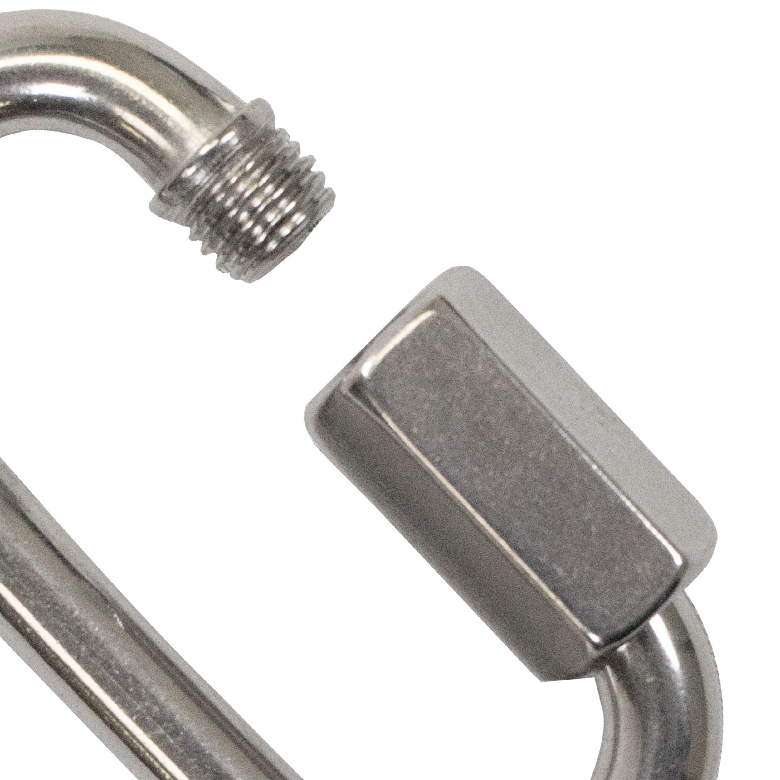 Scuba Choice 9cm SS Oval Quick Link Carabiner W/ Screw 13mm Opening