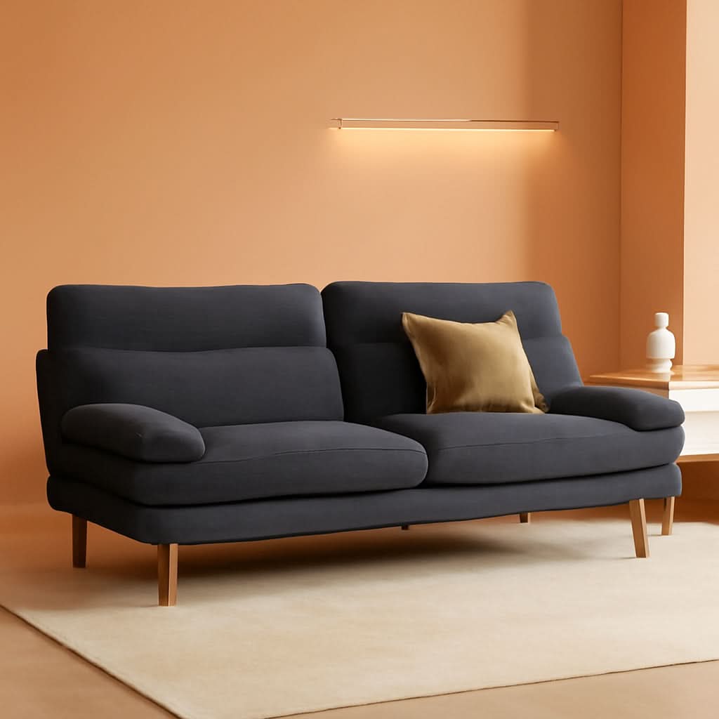 Sofá cama futón con respaldo ajustable de pana gris de 73 pulgadas