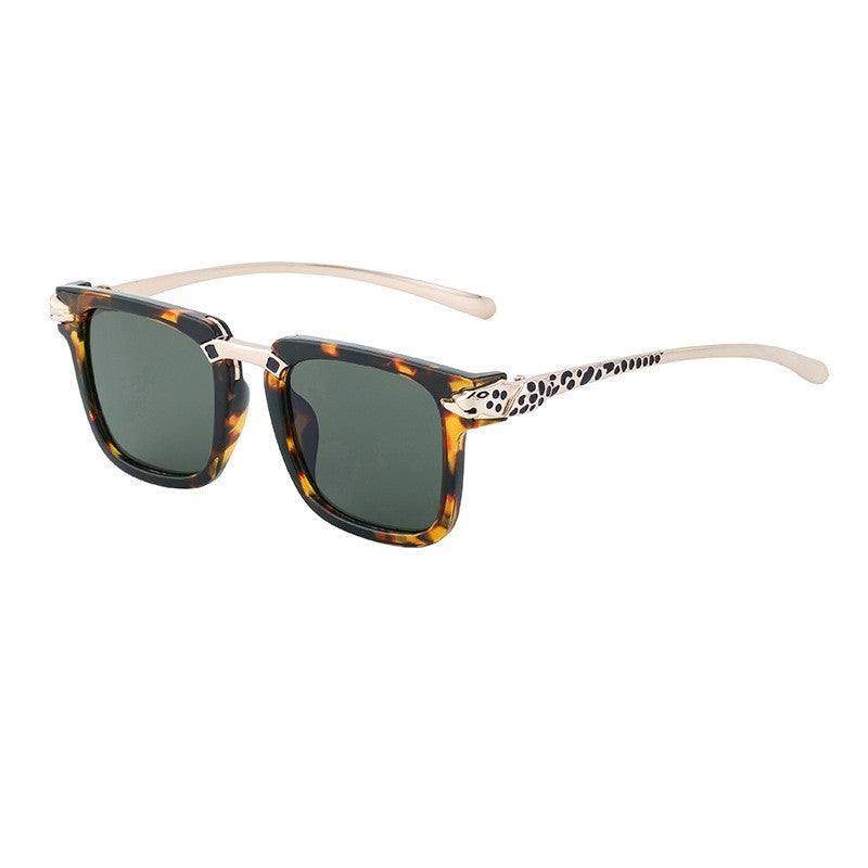 Retro Leopard Print Men's Outdoor Sunglasses