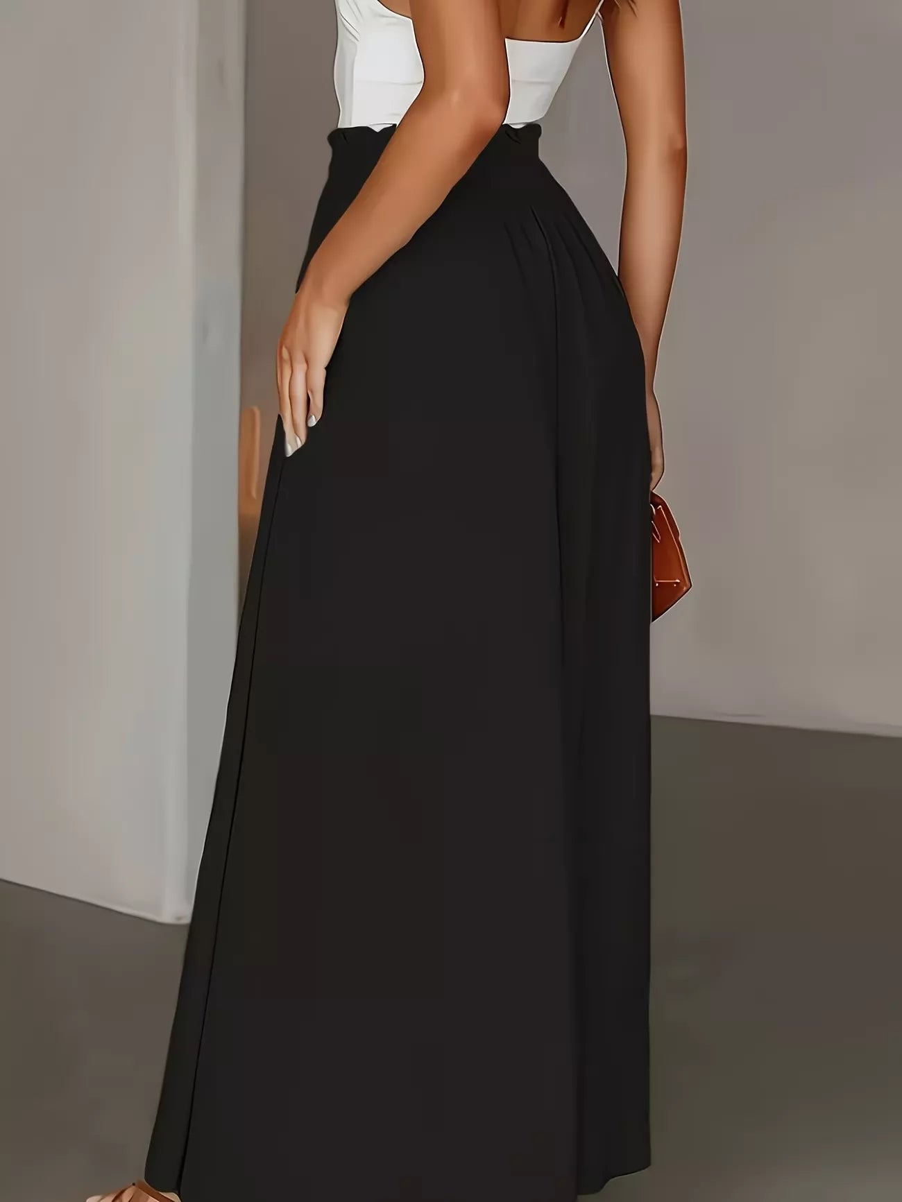 Pantalones de pernera ancha de talle alto