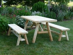 Mesa de comedor rústica de madera maciza