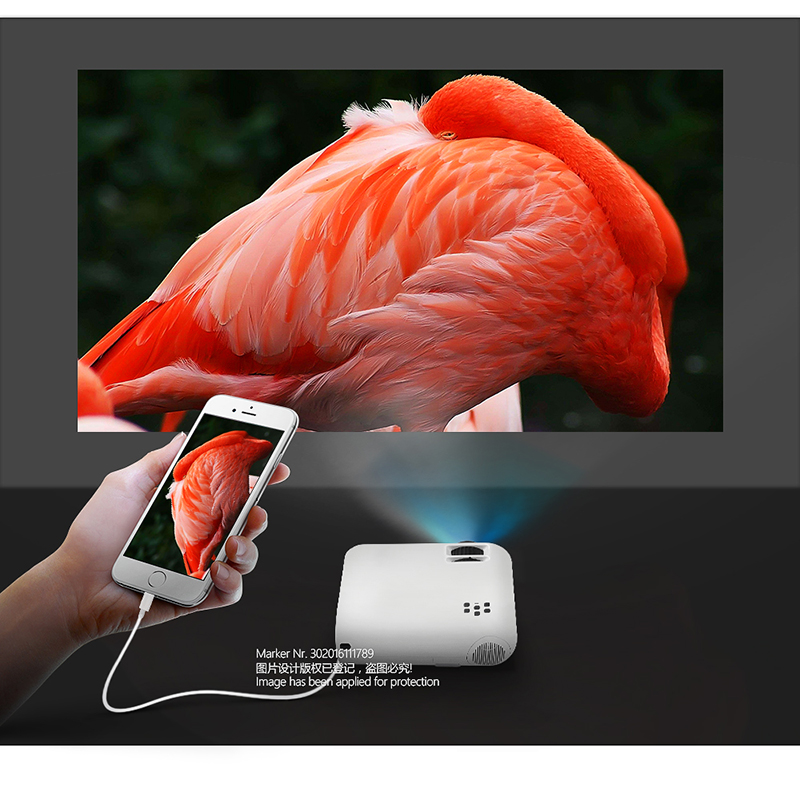 Proyector inteligente portátil Lumixia Full HD 1080p | Proyección inalámbrica WiFi de la misma pantalla | Compatible con iOS, Android, laptops y consolas de juegos