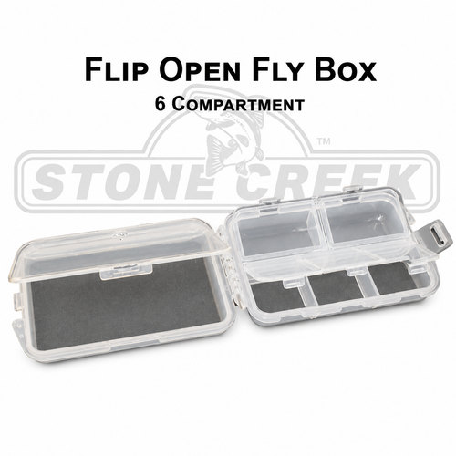 6 Compartment - Flip Open Fly Box