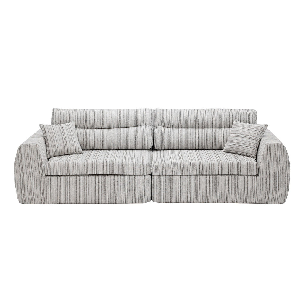 3 Seater, Couch With Throw Pillows For Living Room