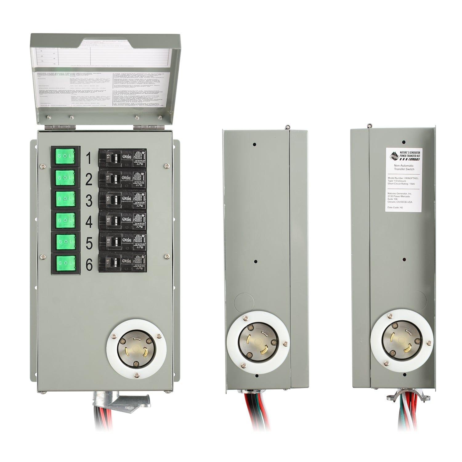 Reacondicionado - Interruptor de transferencia no automático de 6 circuitos, 120 V, 30 A