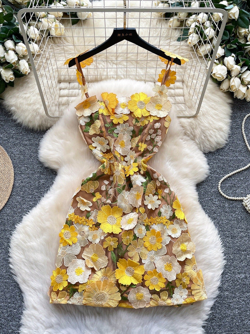 Floral Tie Waist Mini Dress
