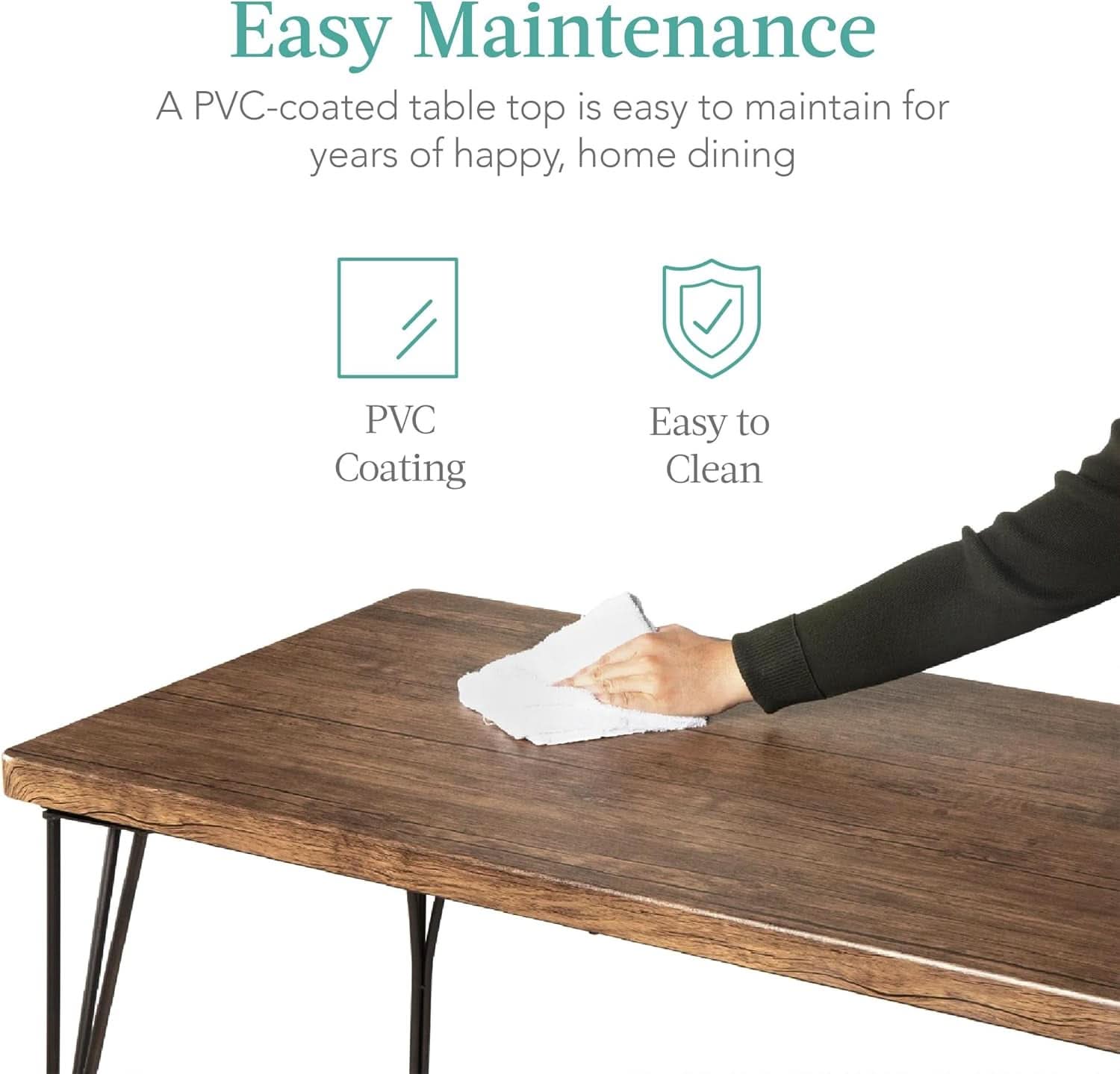 Juego de Mesa de Comedor Rectangular Contemporánea Drift Brown