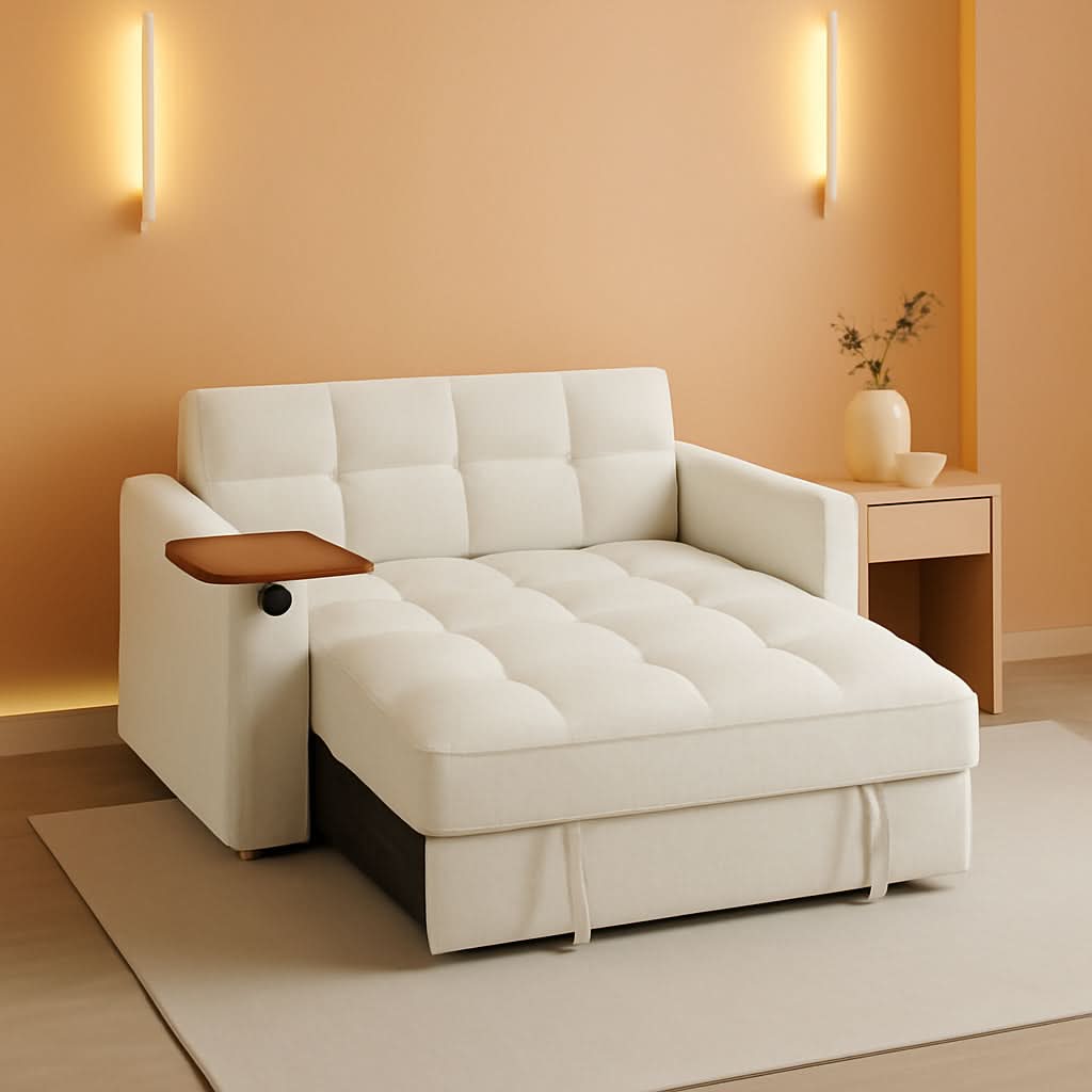 Sofá cama convertible de 65 pulgadas con respaldo ajustable
