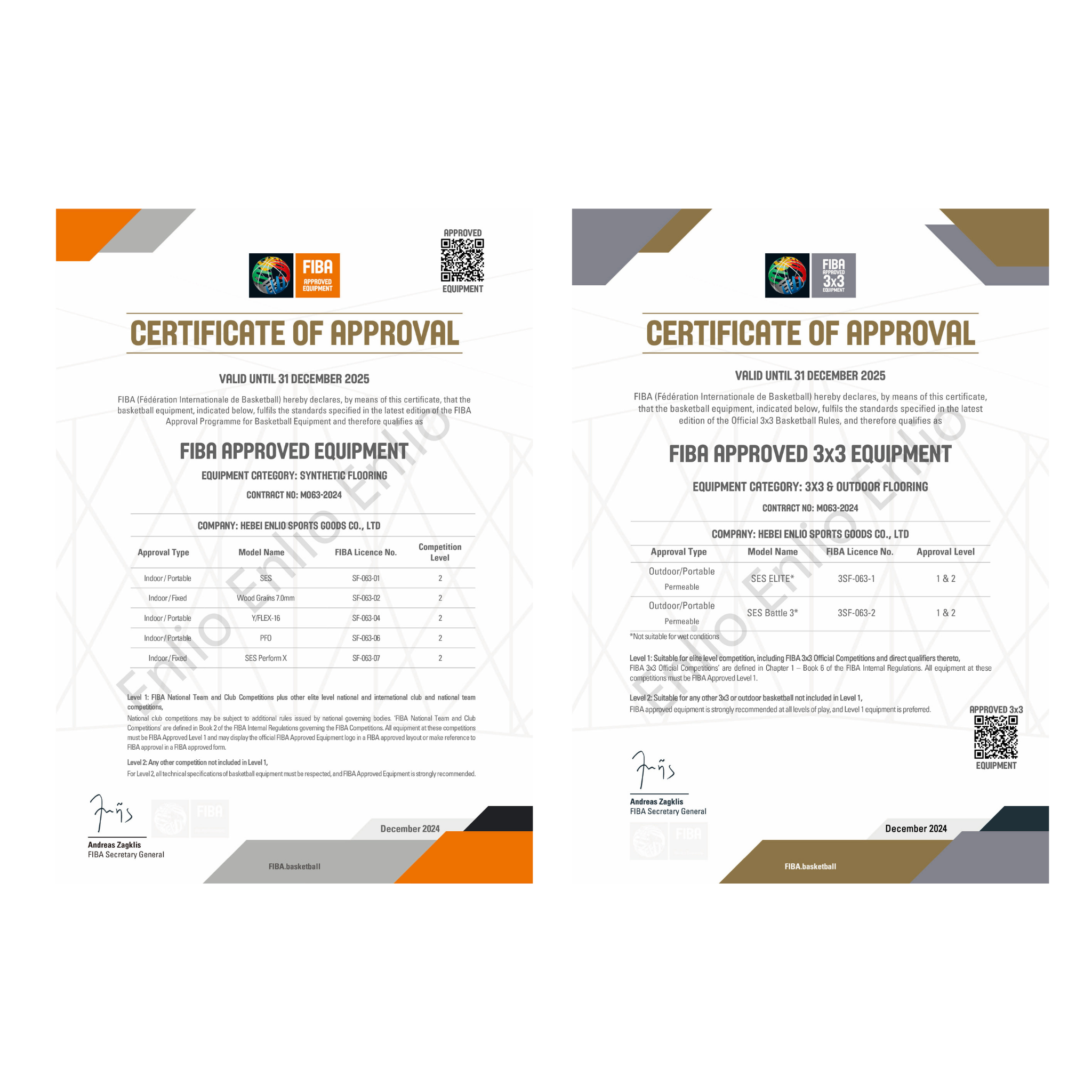Cancha oficial de baloncesto 3x3 Enlio de EE. UU. – Certificada por la FIBA – 25' x 25' – Kit Club