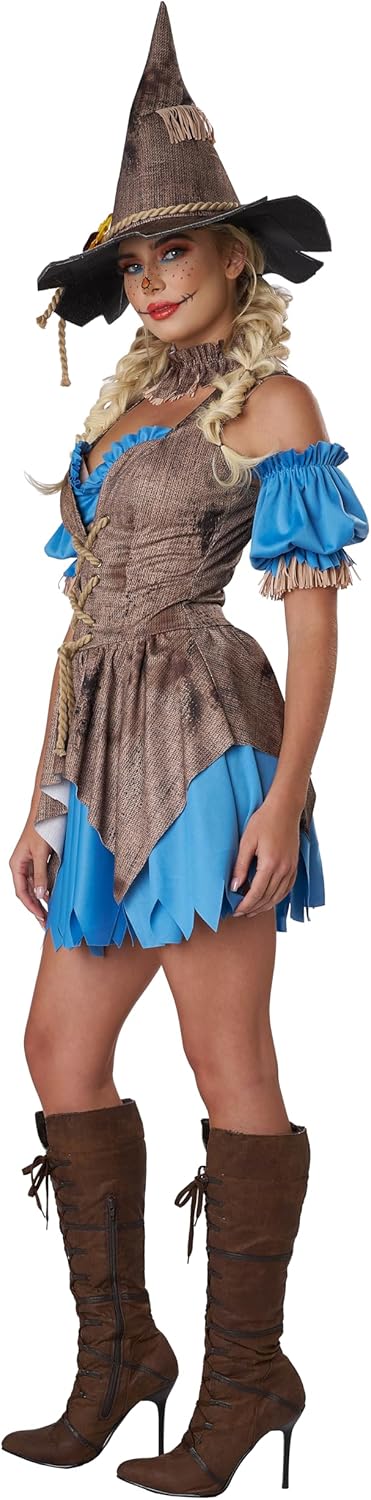 Scarecrow Costume - Women's Halloween Outfit with Corset and Accessories