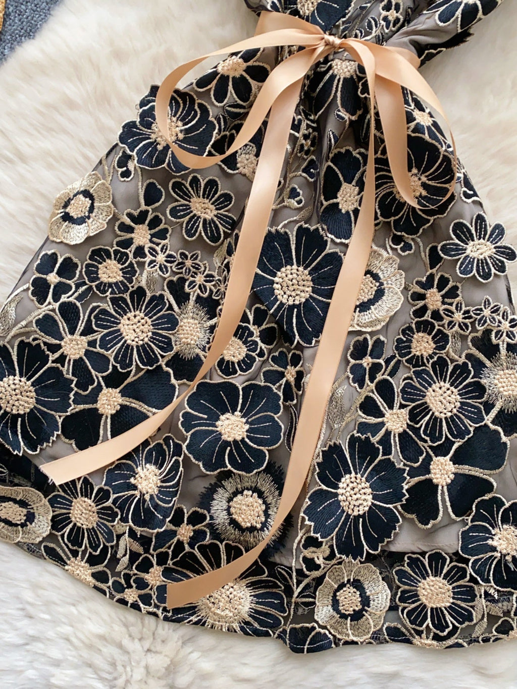 Floral Tie Waist Mini Dress