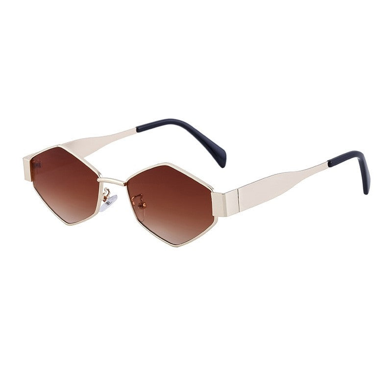 Irregular Metal Sunglasses For Women's Fashion