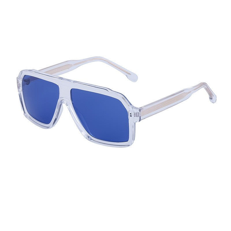 Men's Retro Acetate Square Frame Sunglasses