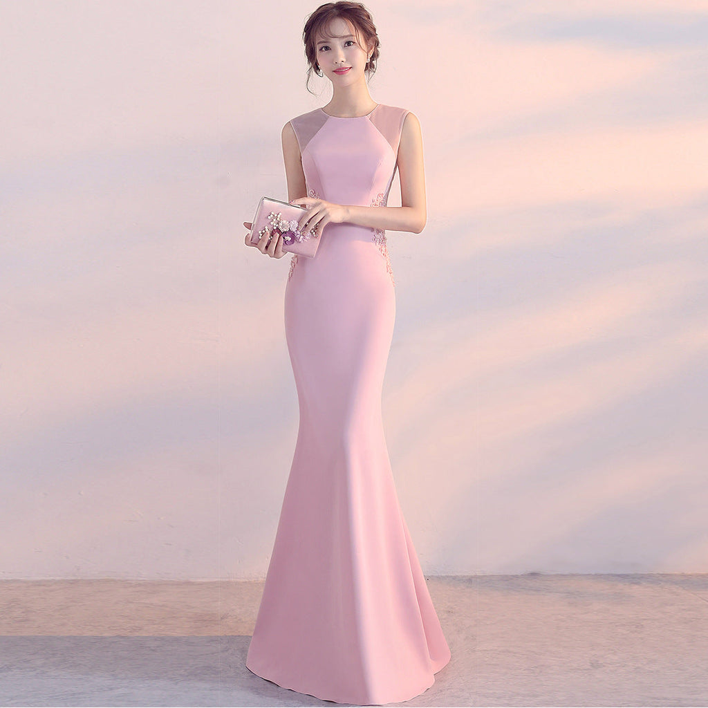 Vestido de noche para mujer, cóctel, anfitrión, ajustado, elegante, cinco colores, vestido de fiesta, vestido maxi