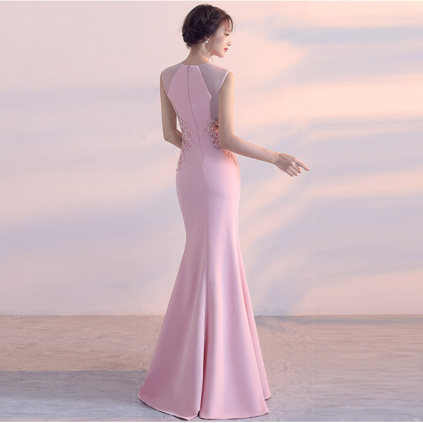 Vestido de noche para mujer, cóctel, anfitrión, ajustado, elegante, cinco colores, vestido de fiesta, vestido maxi