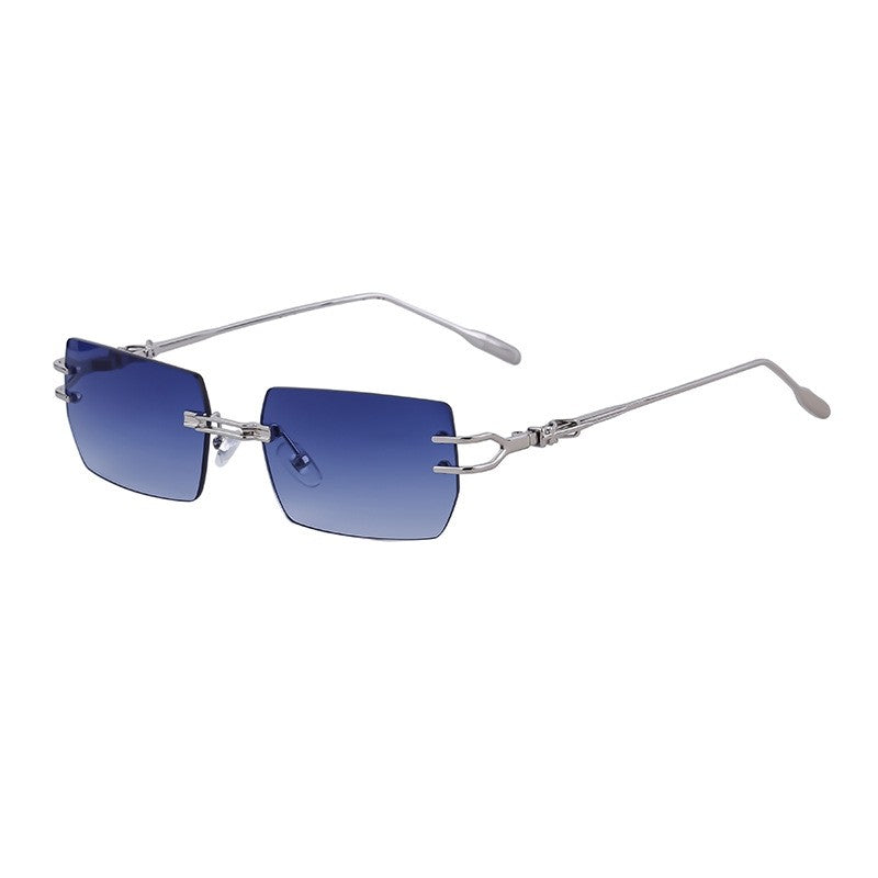 Women's Rimless Cut-Edge Square Sunglasses