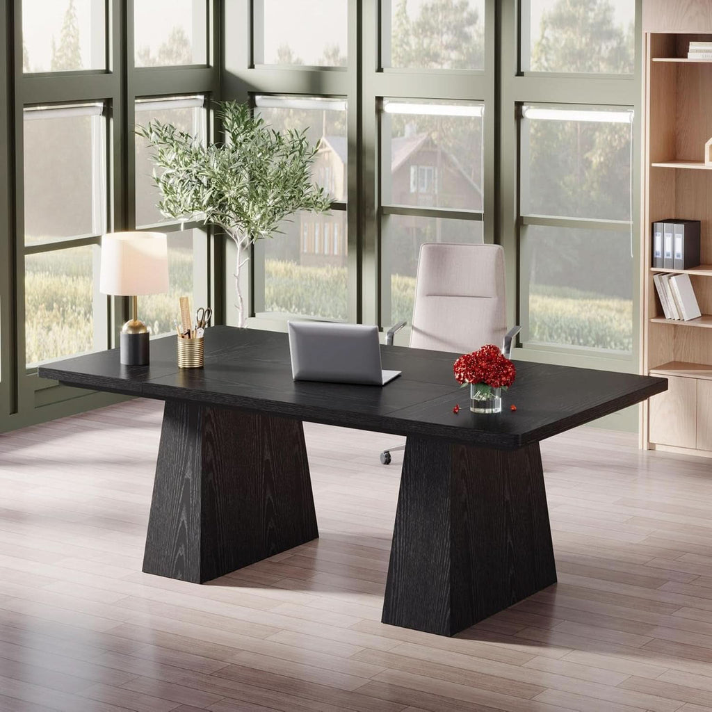 Escritorio ejecutivo moderno de 63 pulgadas con pedestal doble