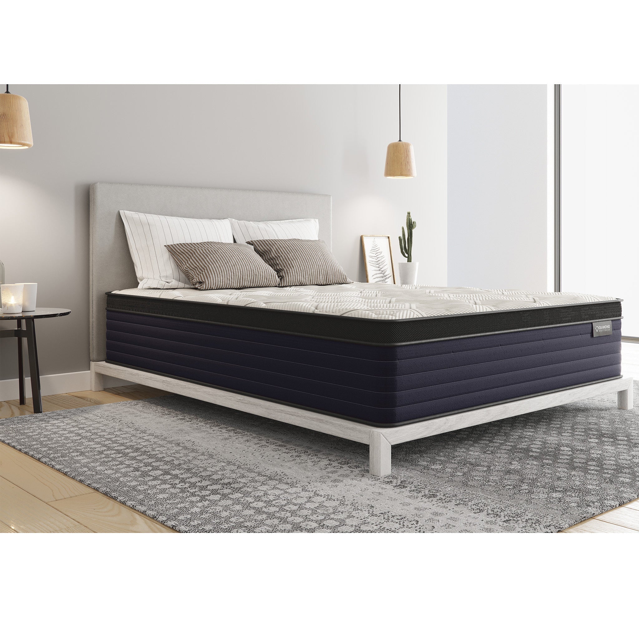 Diamond Cleo Twin XL Memory Foam Hybrid Mattress 14" Firm